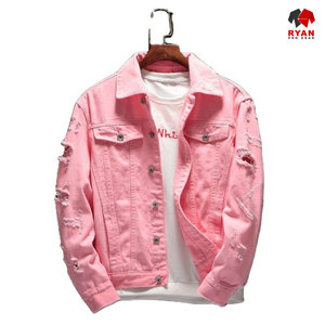 Veste en jean tricotée pour homme Ryan Pro Gear, personnalisée, écologique, confortable, fermeture à boutons, logo personnalisé, style uni, service OEM - Product Image 3