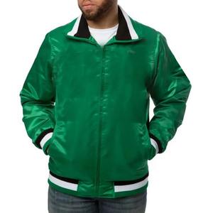 Veste de baseball universitaire de haute qualité pour hommes Bomber en satin de soie à col montant avec logo avant vente en gros veste universitaire - Product Image 3