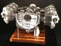 Modelo Mecánico en Movimiento del Motor FlatSix de Porsche, Exhibición Cinética, Decoración de Escritorio para Coleccionistas