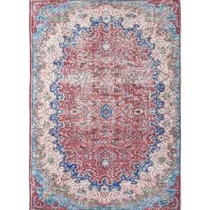 Tapis en laine noué à la main de grande taille, motif médaillon rouge et orange, pour salon, couloir rectangulaire - Pae-2259 - Product Image 1