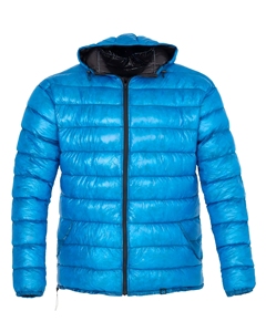 Warm Lightweight Hooded Puffer <b>Jacket</b> for Men and Women with Windproof Polyester Fill and Zipper Closure - Product Image 1