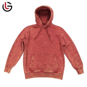 OEM Vintage negro lavado ácido algodón sudaderas con capucha para hombres mujeres primavera otoño sudaderas con capucha Casual holgado ajuste pulóver Tops - Product Image 1