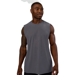 Camiseta sin mangas larga para hombre, estilo urbano, deportiva, material anti-bolitas, corte regular, tipo singlet - Product Image 2