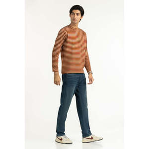 Camisetas de Corte Regular con Estampado Elegante, de Algodón/Fibra de Bambú, Largas, con Patrón Sólido, Talla Grande MN-TS-WS25-032 - Product Image 3