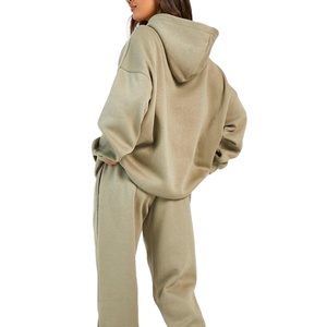 Pantalones de chándal y Sudadera con capucha de alta calidad para mujer, conjuntos de dos piezas, chándal deportivo de algodón polar informal para correr, sudaderas con capucha de gran tamaño para mujer - Product Image 6