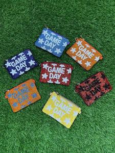 Porte-monnaie en perles à motif de feuille fait à la main, pochette en perles de graines, portefeuille brodé pour femmes - Product Image 5