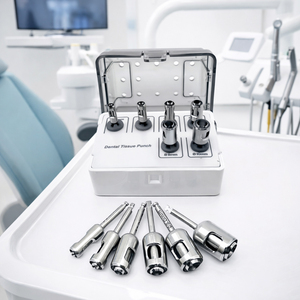 6 Piezas de Fresas Manuales para Implantes Dentales, Punzón de Doble Tejido de Acero Inoxidable, Herramientas de Implante con Agarre Ergonómico, INSTRUMENTOS QUIRÚRGICOS - Product Image 1