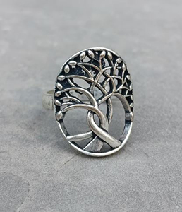 แหวนเงินสเตอร์ลิง925แฟชั่นสำหรับผู้หญิงเครื่องประดับเงินทันสมัยดีไซน์ต้นไม้ไม่ซ้ำใครส่งออกเครื่องประดับตามความต้องการ - Product Image 1