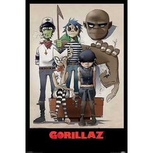 Juego de 2 Pósters Decorativos de Pared de Gorillaz con Marco Negro - Product Image 2