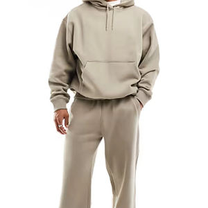 Qualité supérieure 100% coton Style couleur femmes survêtement uni surdimensionné deux pièces survêtement pour dames - Product Image 5