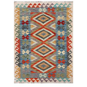 Alfombra Kilim de Maimana, Afganistán, 118 x 85 cm, Tapiz para Colgar en la Pared - Product Image 1