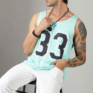 Camiseta sin Mangas para Hombre, Cuello en V, 100% Algodón, Secado Rápido, Transpirable, Servicio OEM, Personalizable, Ropa de Verano, Precio Bajo, MOQ Bajo, Directo de Fábrica - Product Image 5