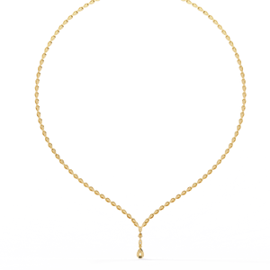 Collier SHREYA DIAM avec diamant de laboratoire taille poire, or massif 9 carats, classique pour femme - Product Image 3