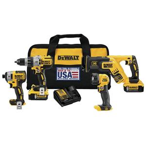 Kit Combinado de Taladro Inalámbrico de 20V MAX XR con 4 Herramientas, Juego de Herramientas Domésticas de Plástico que Incluye Llave Eléctrica para Aplicaciones Eléctricas - Product Image 6