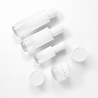 Ensemble de flacons cosmétiques en verre personnalisés de luxe Mingsheng, pots à crème de 15g, 25g, 50g, flacons à pompe pour toner, lotion, sérum de 40ml, 120ml, 150ml