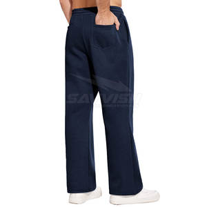 Pantalon de survêtement évasé pour homme de qualité supérieure, style streetwear décontracté, taille mi-haute, respirant - Product Image 2