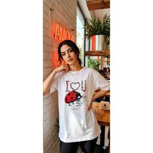 เสื้อยืดลายเต่าทอง - สีขาว - Product Image 1