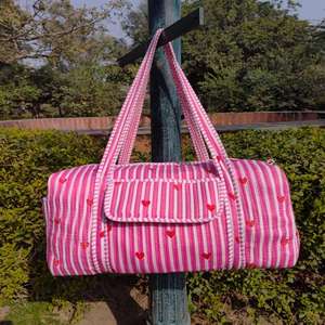 For Heart Handmade Lightweight Travel Quilted Cotton <b>Duffle</b> <b>Bag</b> with Zipper Closure Durable Eco-Friendly <b>Large</b> Capacity Fabric - Product Image 1