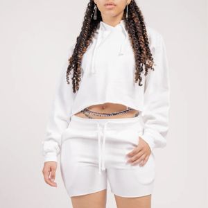 Ensemble haut court et short en polaire pour femmes-Vêtements de détente deux pièces doux et confortables, idéaux pour une tenue décontractée et un confort quotidien - Product Image 6