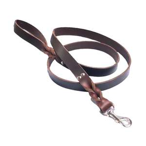 Vente en gros durable 100% laisse de chien en cuir huilé réglable sans traction rembourré confortable marche directe inde coloré solide - Product Image 1