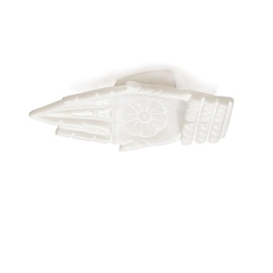 Proveedor indio Bandeja de mármol blanco en forma de mano Ideal para la decoración de la fiesta de Navidad Serveware festivo asequible de la India - Product Image 2