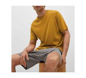 T-shirts d'été personnalisés pour hommes, col rond, manches courtes, motif à carreaux, en tissu peigné respirant, style décontracté, vente en gros - Product Image 2