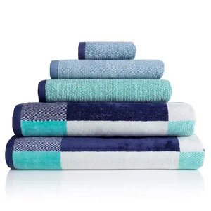 Nhà dệt giá rẻ chất lượng cao mới thiết kế tay khăn Set siêu mềm thấm phòng tắm Terry tinh khiết bông khăn tắm