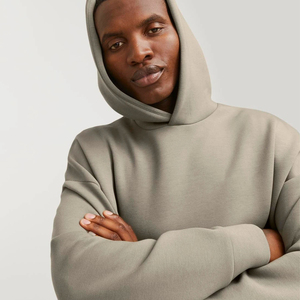 Customized High-quality Long-sleeved Winter Fleece <b>Hoodie</b> High Quality 500 GSM Cotton Thick Blank <b>Plain</b> <b>Hoodies</b> For Men's - Product Image 3