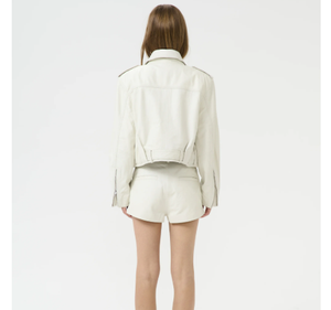 เสื้อแจ็กเก็ตหนังสำหรับผู้หญิงแจ็กเก็ตหนังสไตล์แฟชั่นมาตรฐานสำหรับฤดูหนาว - Product Image 3