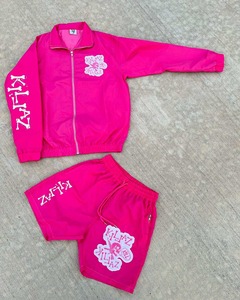 <b>Men's</b> <b>Shorts</b> Set Custom <b>Zip</b> up Jacket <b>Short</b> and Jacket Windbreaker Set Embroidery Logo Nylon Windbreaker <b>Shorts</b> Set - Product Image 2