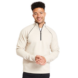 Sweat-shirt à fermeture éclair unisexe 1/4 quart personnalisé de haute qualité sweat-shirt à fermeture éclair en coton mélangé pour hommes - Product Image 1