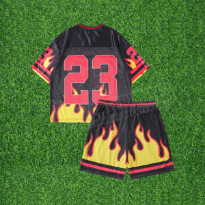 Ropa deportiva 100% poliéster uniforme de fútbol mejor calidad hombres uniforme de fútbol para la venta - Product Image 4