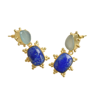 Pendientes de Lujo con Piedras Preciosas, Baño de Oro y Joyería de Alta Calidad - Product Image 5