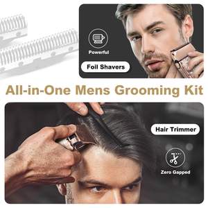 Kit de Aseo Masculino, Afeitadora Eléctrica, Recortadora de Barba Inalámbrica, Máquina de Afeitar Facial, Afeitadora de Cabeza Lavable para Hombres Calvos - Product Image 5