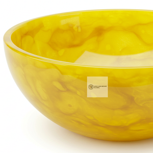 Cuenco de resina amarilla hecho a mano Apto para lavavajillas y pulido sin plomo para cocina o ocasiones de boda duradero elegante - Product Image 3