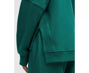 OEM/ODM Otoño/Invierno ropa casual 100% algodón 2 uds chándal de mujer logotipo bordado personalizado transpirable sólido de talla grande - Product Image 6