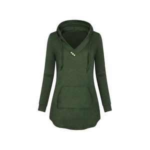 Sweat-shirt à capuche avec poche et poche à manches longues Vente en gros - Product Image 5