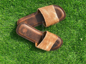 รองเท้าแตะหนังวัวแท้ทำด้วยมือแท้ของผู้หญิงสไตล์ตะวันตกรองเท้าแตะส้นแบนรองเท้าเปิดนิ้วเท้าลำลองกลางแจ้ง - Product Image 5