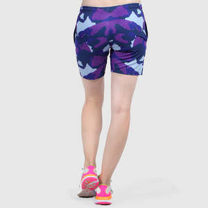 Purple for Armour Graphic Shorts with Pattern Decoration - Product Image 2