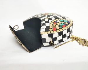 Bolsos Tribales de Mosaico Hechos a Medida con Resina y Adornos de Piedra, Ideales para Tiendas de Accesorios de Moda para su Reventa - Product Image 4