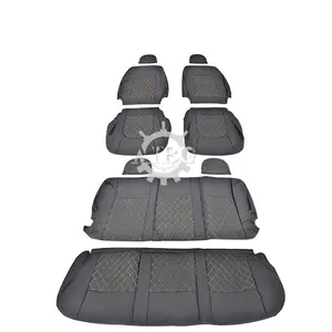 200 Series Hiace S-GL Seat Cover Driver Passenger Rear Row Set Interior Custom Parts Toyota Diamond Cut Stitch PU Leather