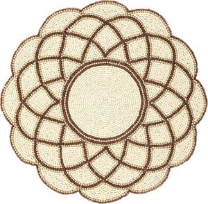 El mejor diseño temático, vajilla redondeada, mantel decorativo con cuentas de vidrio, Mantel Individual para fiestas y otras funciones - Product Image 1