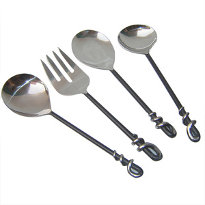 Custom Modern Restaurant <b>Dinner</b> ware Bulk <b>Gold</b> Flatware Hotel Cutlery Stainless Steel <b>White</b> Ceramic Handle for Party - Product Image 6