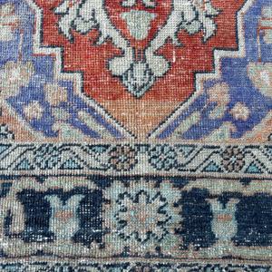 Tapis turc vintage, tapis bleu de 1,9 x 5,5 pieds, tapis oriental - Product Image 5