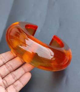 BANGLE RÉSINE BANGLES DE RÉSINE COULEUR PERSONNALISÉE PLEINE ET FNSH Petite Taille Résine Acrylique Ouverture Bracelet Femmes Bracelet Exquis - Product Image 2