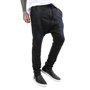 Pantalon de survêtement décontracté en polyester respirant à taille élastique mi-haute, style hip-hop, entrejambe tombant, streetwear, hiver, pour homme - Product Image 1