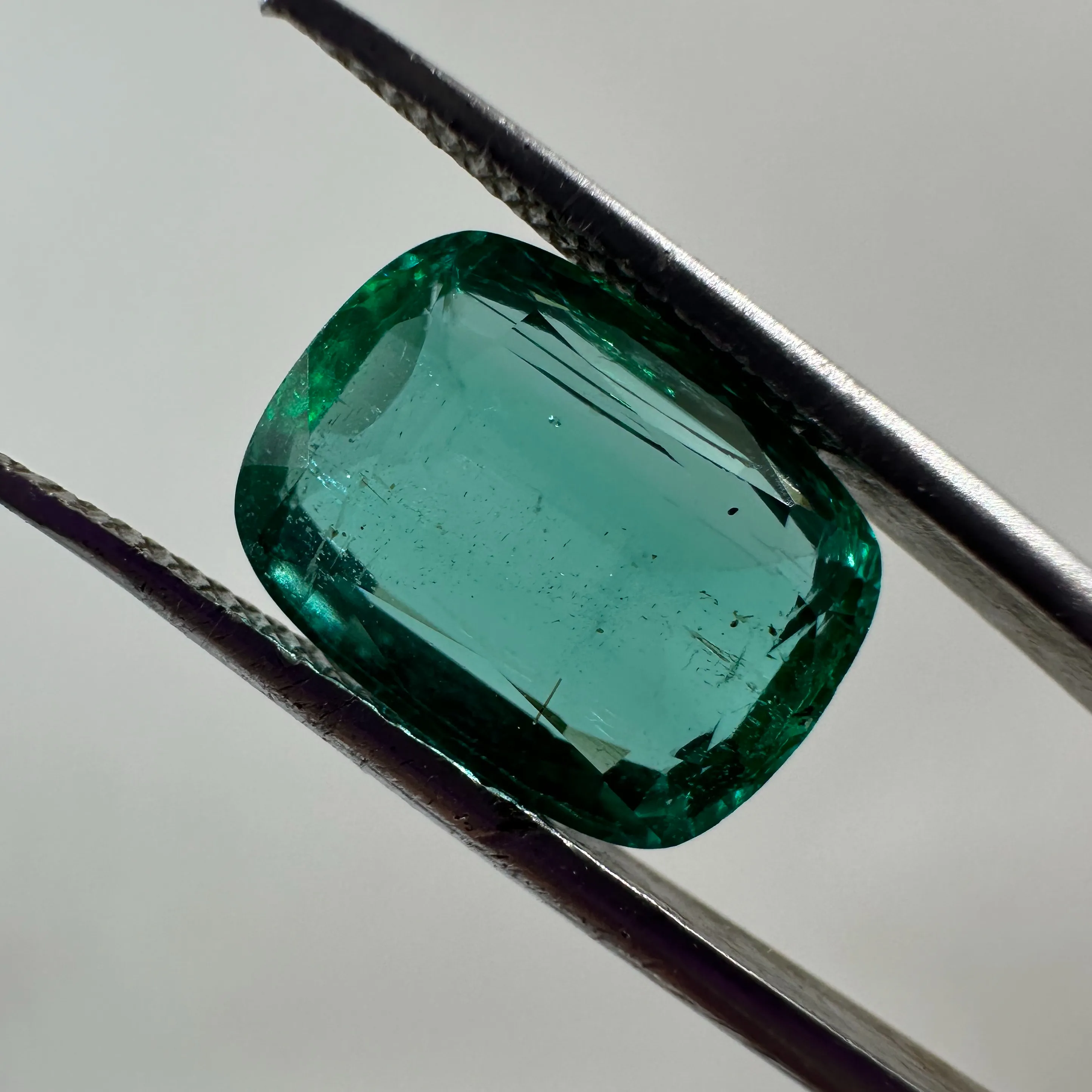 Verde azulado de alta calidad, 4 quilates, transparente, Natural, esmeralda de Zambia, piedra preciosa suelta de Esmeralda Natural, lote de piedras preciosas sueltas