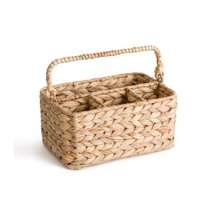 Porte-ustensiles en jacinthe d'eau moderne fait à la main à prix avantageux, organisateur de couverts, porte-couverts, rangement pour vaisselle - Product Image 5