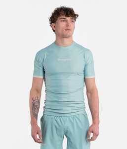 Personnalisez votre propre logo sur un rashguard de compression à manches courtes pour MMA et BJJ, respirant, en spandex/polyester, unisexe - Product Image 1