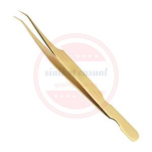 Pince à épiler à double tranchant et à pointe pointue pour l'extension des cils Pince à épiler professionnelle de haute qualité - Product Image 1